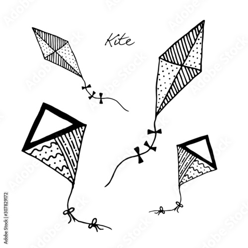 kite set icon fly draw game
