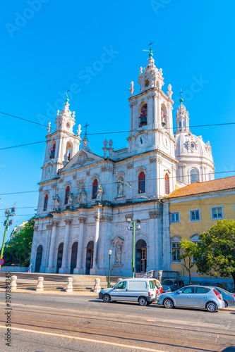 View of Basilica da estrela in Lisbon, Portugal photo