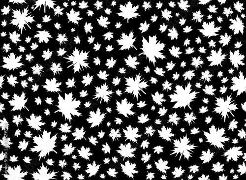 Beautiful decorative vector seamless pattern with autumn maple leaves