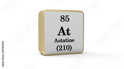 3d Astatine Element Sign. Stock image 
