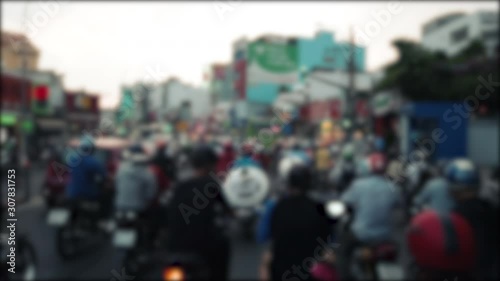 Wallpaper Mural Blurred footage of traffic transport in Ho Chi Minh, Vietnam. Royalty high-quality free stock footage of slow moving traffic with lots of motorbike, car... transport on the road in Ho Chi Minh city Torontodigital.ca
