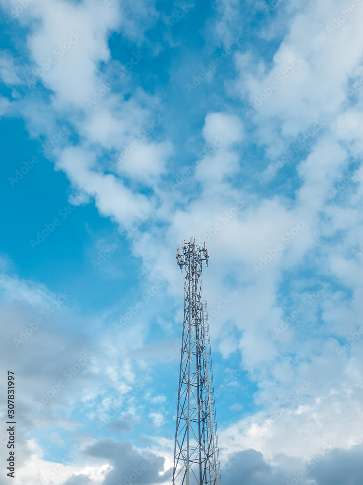 Telecommunication tower of cellular, Network antenna.