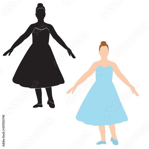  silhouette of a girl dancing