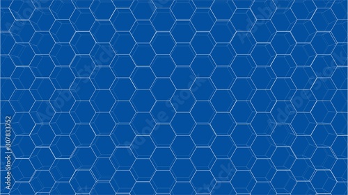 Abstract background of hexagons outline. Vector