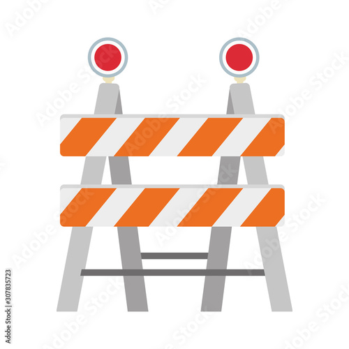 construction barrier icon, colorful design