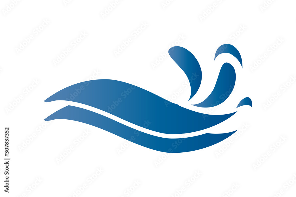 water wave icon. water drop sign. vector illustration elements