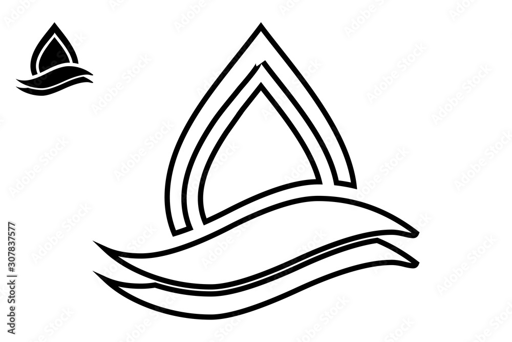 water wave icon. water drop sign. vector illustration elements water wave icon. water drop sign. vector illustration elements