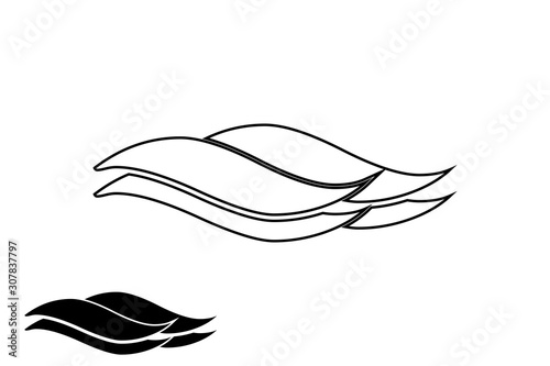 water wave icon. water drop sign. vector illustration elements