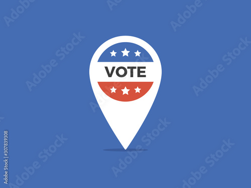 Presidential elections 2020 voting location marker vector illustration