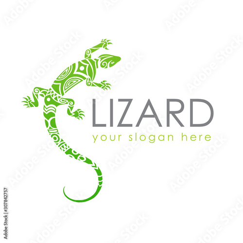 Lizard logo graphic design concept. Editable lizard element, can be used as logotype, icon, template in web and print