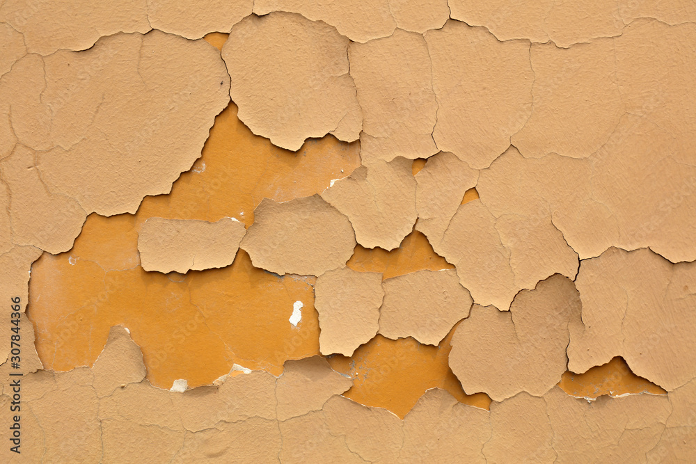 Fototapeta premium The mottled paint was on the wall.