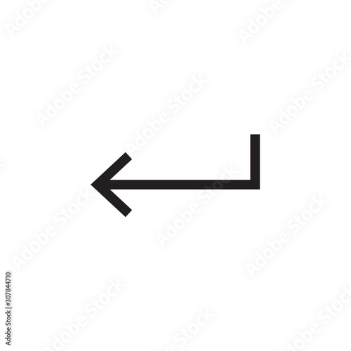 Arrow enter left icon vector isolated on background. Trendy web symbol. Pixel perfect. illustration EPS 10. - Vector.