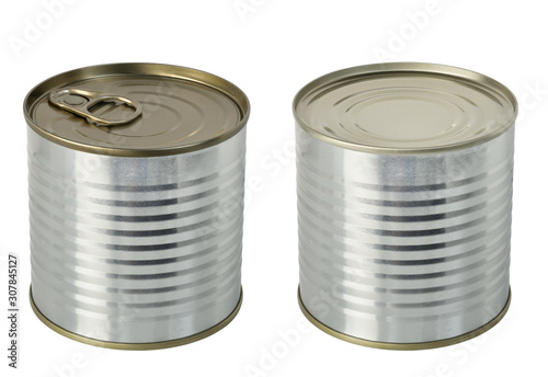 tin cans isolate on white