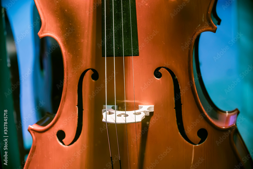Fototapeta cello close up musical instrument