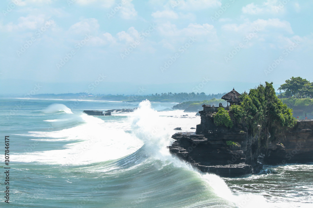 Tanah Lot Temple on the sea in Bali, Indonesia.
