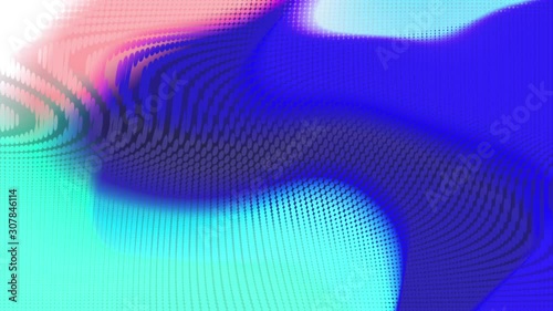 Abstract blurred transparency dot mosaic movie, glowing gradient magical waves. Background for Youtube, opener, Christmas theme, holiday, party, clubs, event, music clips, advertising footage.