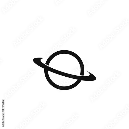 vector sign of saturn planet icon illustration design 