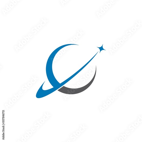 vector sign of saturn planet icon illustration design 