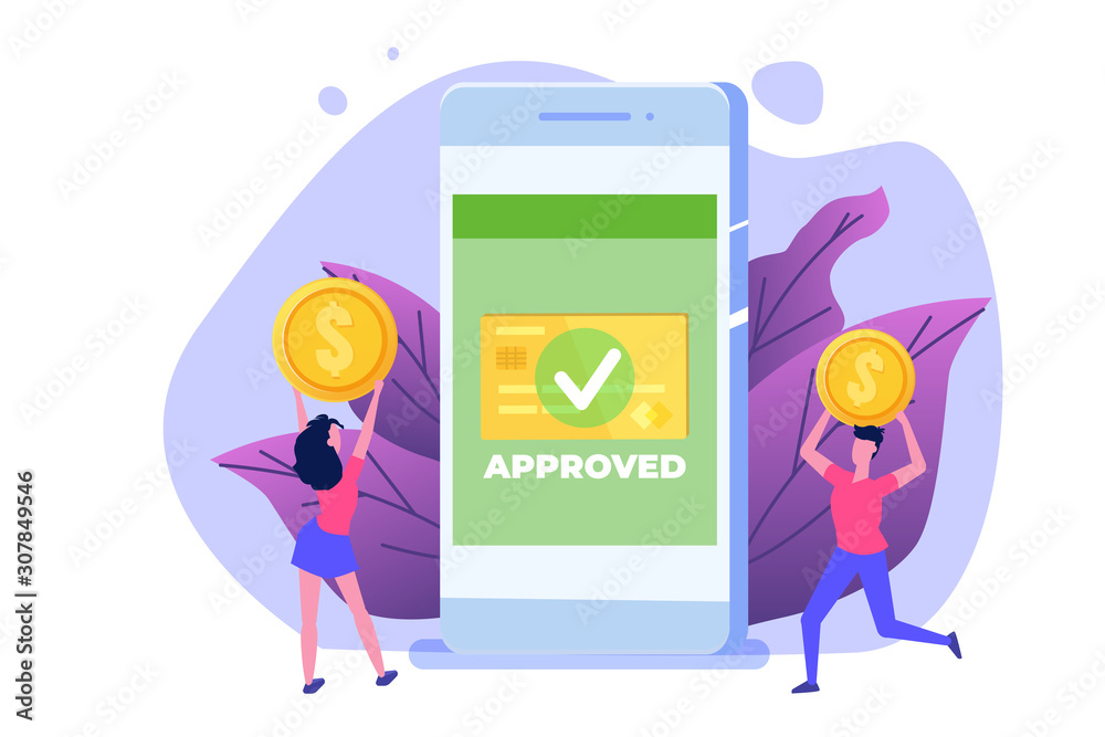 Transaction approved, financial transactions, non-cash payment, monetary currency, payment NFC concept. Vector illustration. Transaction approved, financial transactions, non-cash payment, monetary currency, payment NFC concept. Vector illustration.