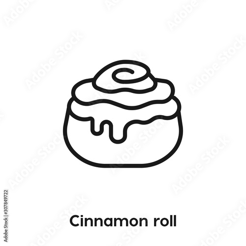cinnamon roll icon vector. cinnamon bun icon vector symbol illustration. Modern simple vector icon for your design. cinnamon roll bun icon vector	