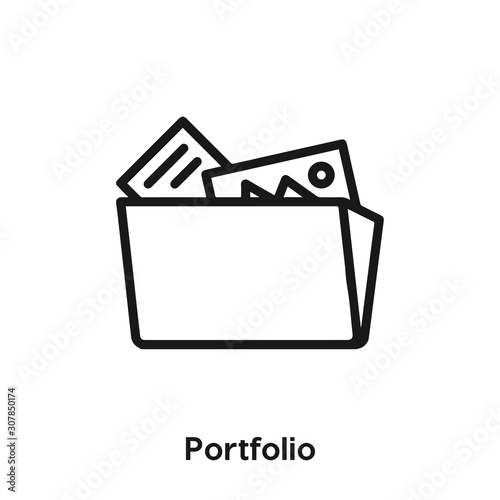 portfolio icon vector sign symbol