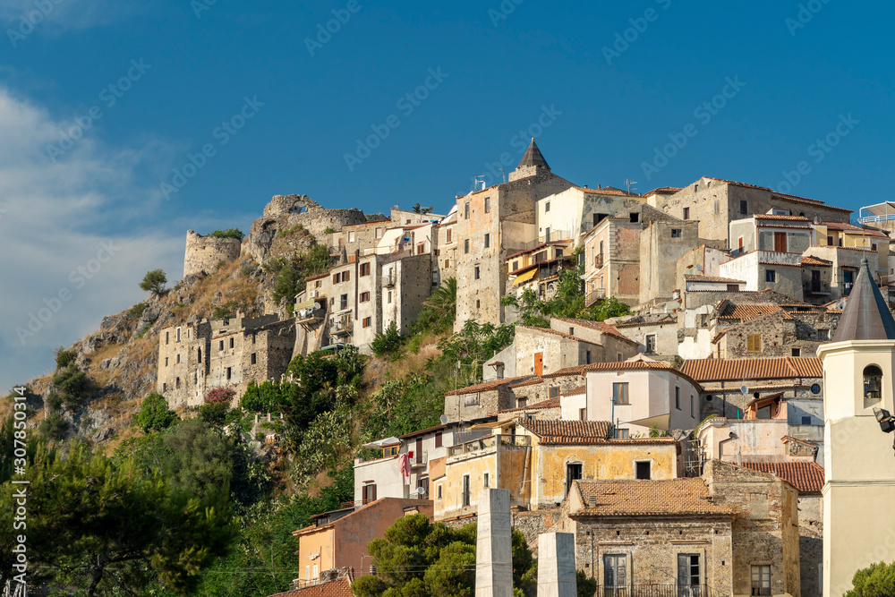 Obraz premium Historic town of Scalea, Calabria, Italy