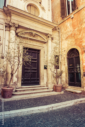 Doorways in Rome Italy
