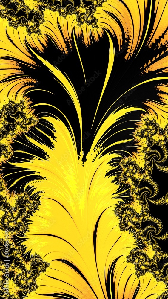 Artfully 3D rendering fractal background
