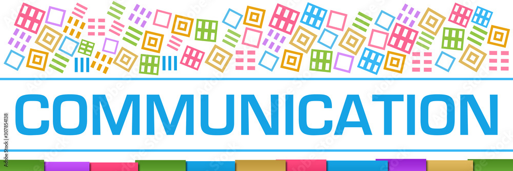 Communication Colorful Texture Blocks Bottom Communication Colorful Texture Blocks Bottom