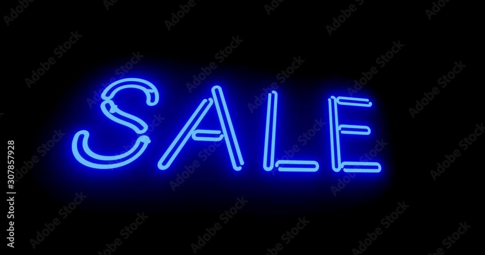 Neon sale sign shows discounts, offers or promotions for products. Bargain reductions at reduced prices - 4k Neon sale sign shows discounts, offers or promotions for products. Bargain reductions at reduced prices - 4k