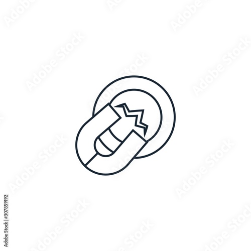 Attract creative icon. From Social Media Marketing icons collection. Isolated Attract sign on white background