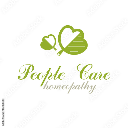 Green leaves isolated on wh...
