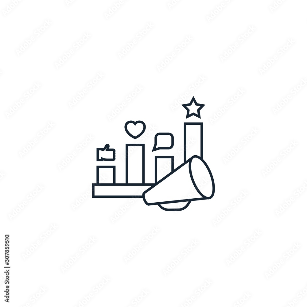 social media campaign creative icon. From Social Media Marketing icons collection. Isolated social media campaign sign on white background social media campaign creative icon. From Social Media Marketing icons collection. Isolated social media campaign sign on white background