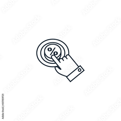 Click Through Rate creative icon. From Social Media Marketing icons collection. Isolated Click Through Rate sign on white background