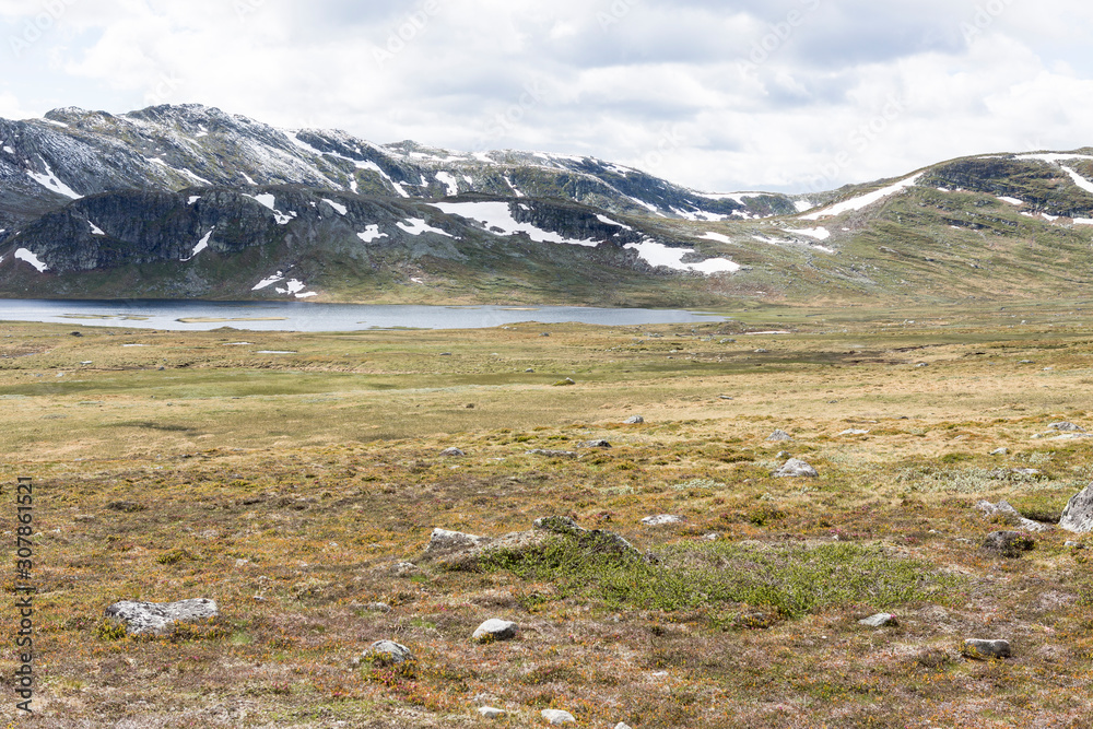 Fototapeta premium Jotunheimen-Gebirge mit Rjupetjedn, Berglandschaft Norwegen