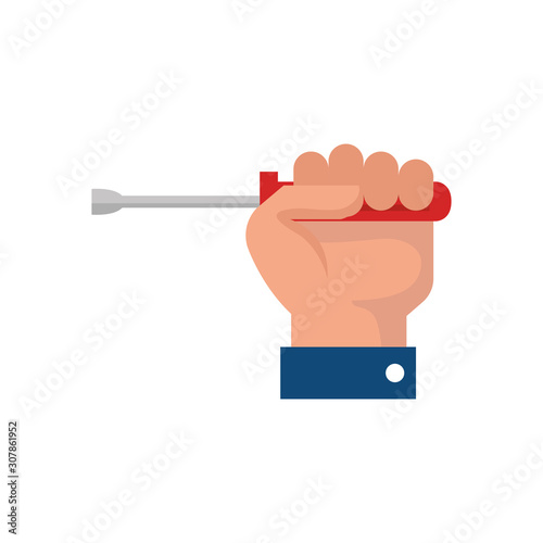 screwdriver design, Construction work repair reconstruction industry build and project theme Vector illustration