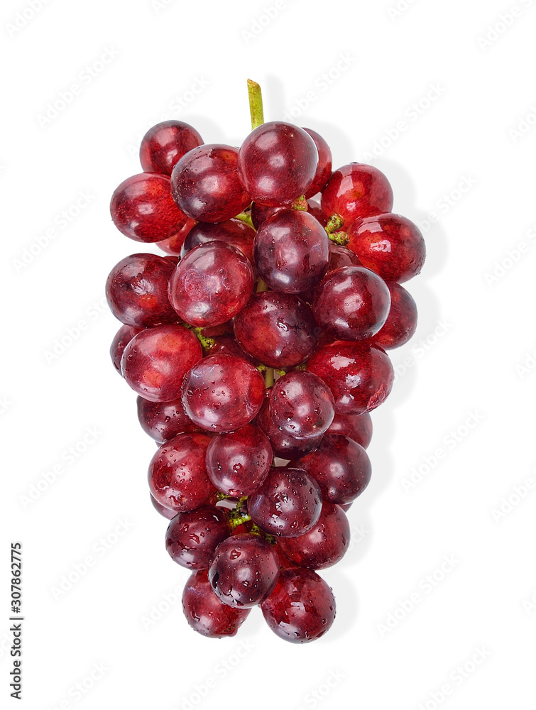 red grape with water drop isolated clipping path red grape with water drop isolated clipping path