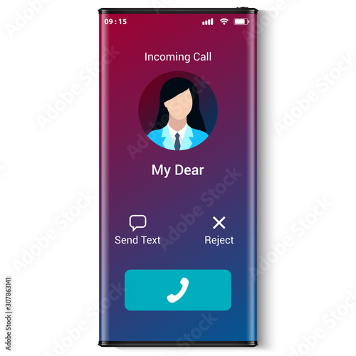 incoming call smartphone user interface