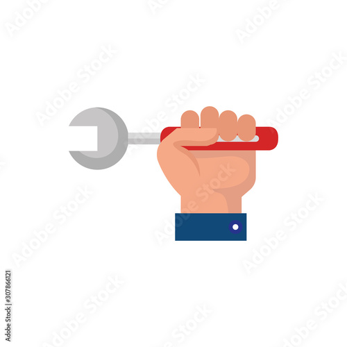 wrench design, Construction work repair reconstruction industry build and project theme Vector illustration