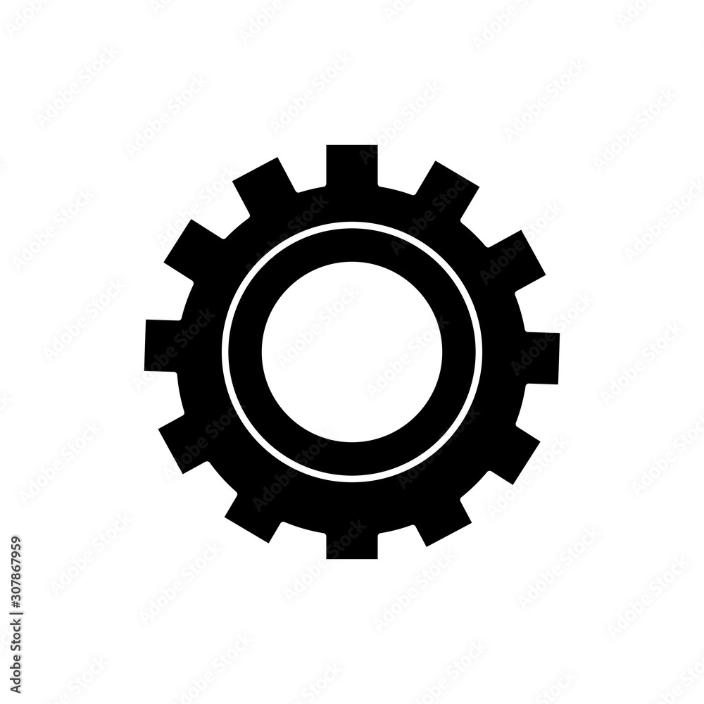 Gear design, construction work repair machine part technology industry and technical theme Vector illustration