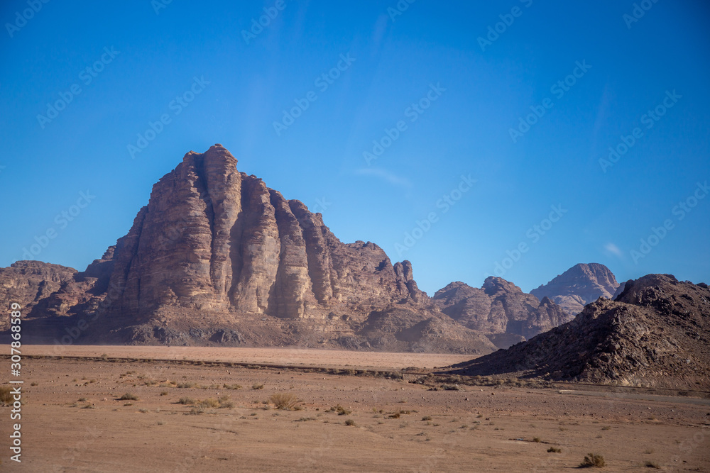 Naklejka premium Wadi Rum desert (reserve), Jordan.
