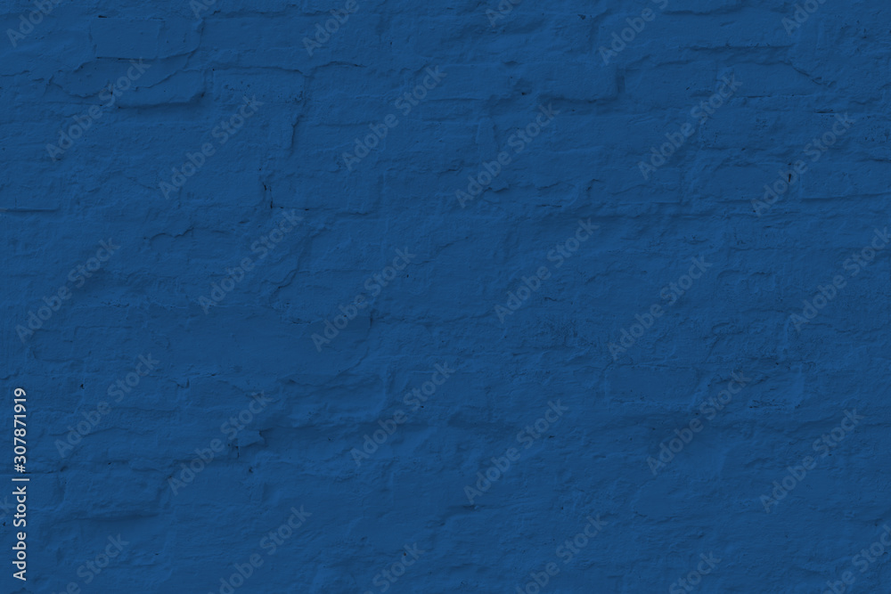 Blue plastered brick wall texture. Blue plastered brick wall texture.