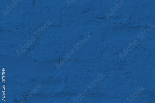 Blue  plastered brick wall texture