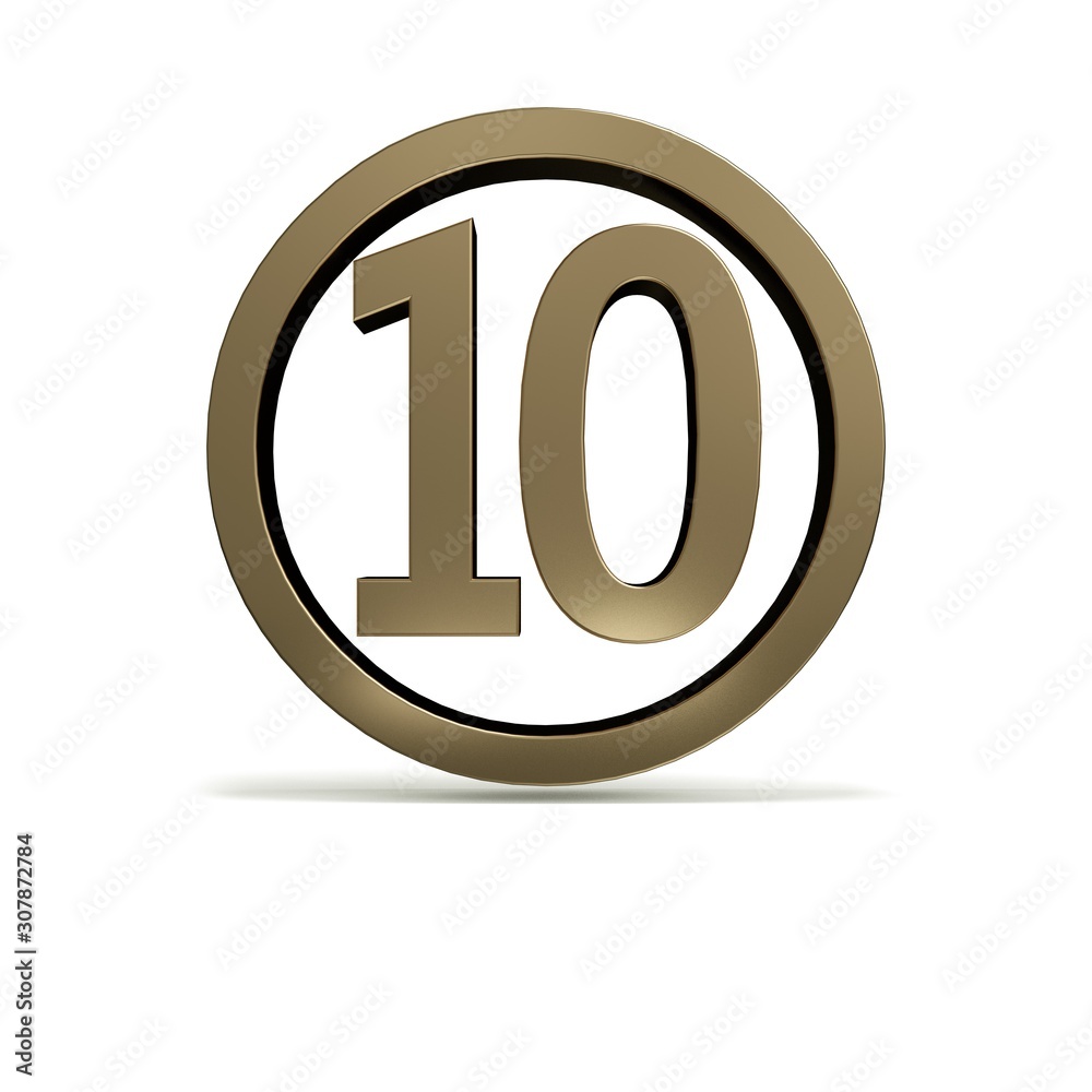3D number with white background,number 10 3D number with white background,number 10