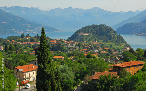 Como Lake, Bellagio, view from the hill, Lombardy region, Italy, Europe