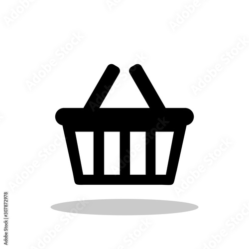 Shopping basket icon in flat style. Shop symbol for your web site design, logo, app, UI Vector EPS 10.