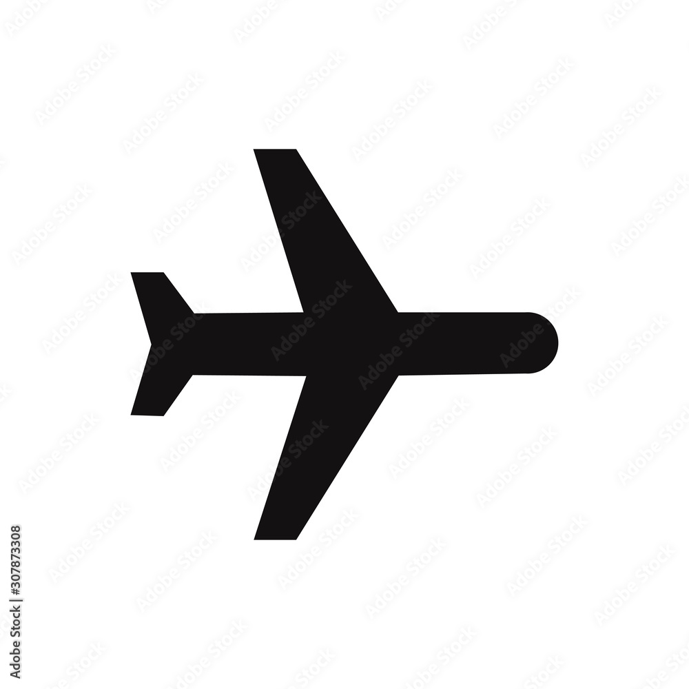 Airplane vector icon, simple sign for web site and mobile app. Airplane vector icon, simple sign for web site and mobile app.