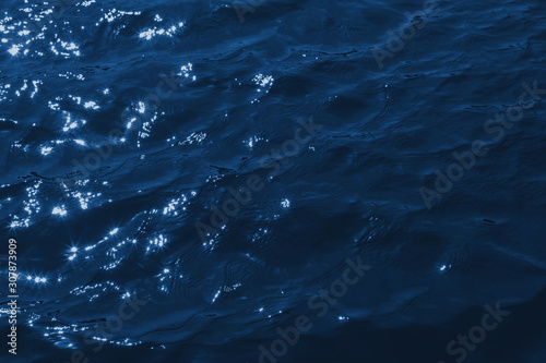 Background blue water surface