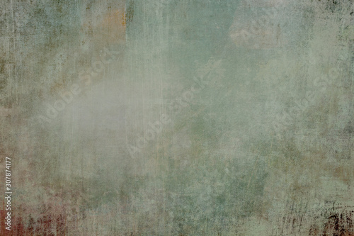 Old green grungy canvas backdrop