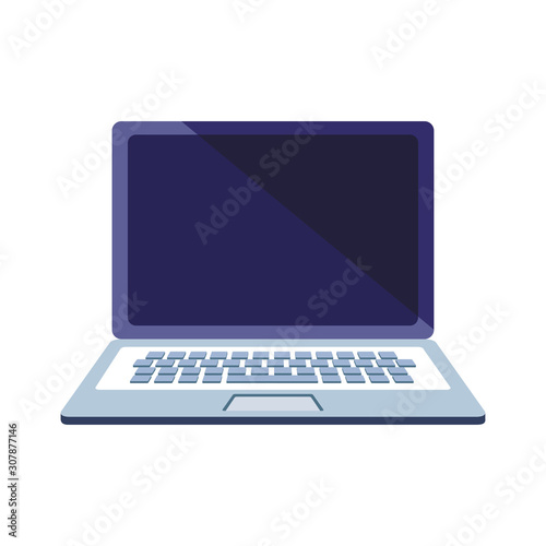 Laptop design, Digital technology communication social media internet web and wireless theme Vector illustration